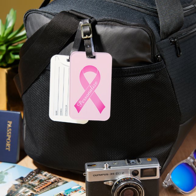 Etiqueta De Bagagem Viagem personalizado de reconhecimento do cancer d (Frente e Verso)
