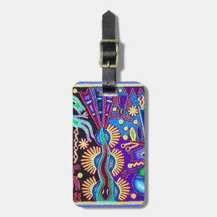 Etiqueta De Bagagem Viagem tribal maia mexicano de Boho da arte de