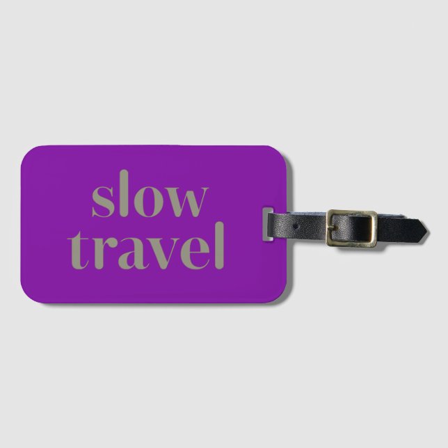 Etiqueta De Bagagem Viagens Lentas (Frente Horizontal)
