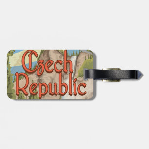 Etiqueta De Bagagem Viagens vintage da República Checa