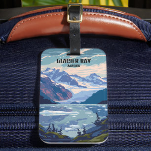 Etiqueta De Bagagem Viagens vintage Glacier Bay National Park Alaska