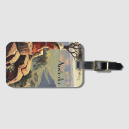 Etiqueta De Bagagem Viagens vintage Poster da Austrália Canyon