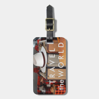 Etiqueta De Bagagem Viaja o mundo - Tag da bagagem do estilo antigo