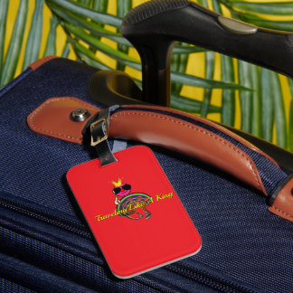 Etiqueta De Bagagem Viajando Como um Rei Vermelho 