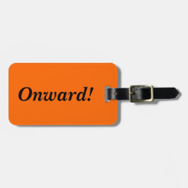 Etiqueta De Bagagem Viaje Black Onward! em Laranja