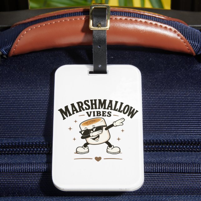 Etiqueta De Bagagem Vibrações de marshmallow (Frente Insitu 2)