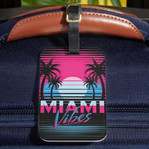 Etiqueta De Bagagem Vibrações de Miami