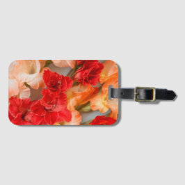 Etiqueta De Bagagem Vibrant Gladiolus flowers