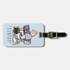 Etiqueta De Bagagem Viciado em Internet. No banheiro.