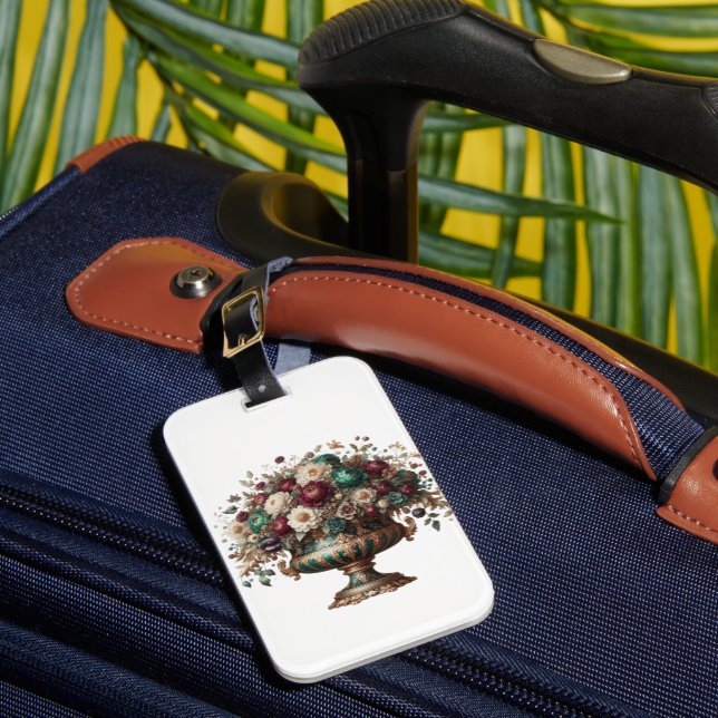 Etiqueta De Bagagem Victorian Bavaria Floral Vase (Frente Insitu 1)