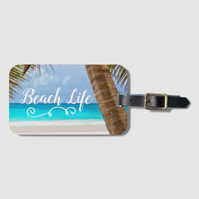 Etiqueta De Bagagem Vida de Praia (Frente Horizontal)
