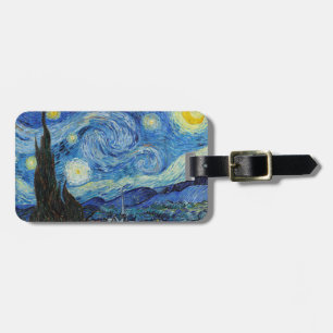 Etiqueta De Bagagem Vincent Van Gogh Starry Night Vintage Fine Art