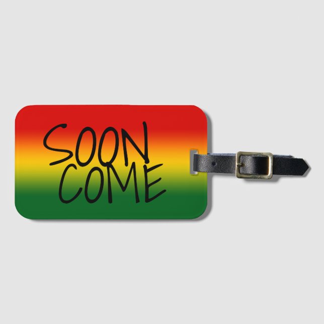 Etiqueta De Bagagem VINDO LOGO - dialecto jamaicano (Frente Horizontal)