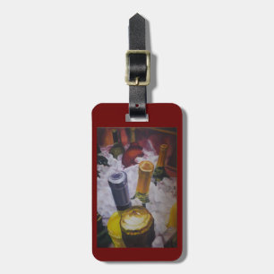 Etiqueta De Bagagem Vinho e champanhe no Tag da bagagem do gelo