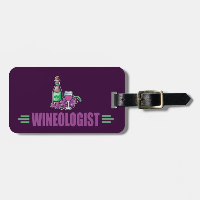 Etiqueta De Bagagem Vinho Engraçado (Frente Horizontal)