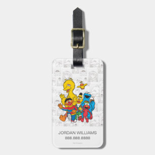 Etiqueta De Bagagem Vintage 123 Sesame Street