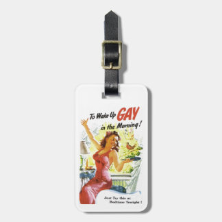 Etiqueta De Bagagem Vintage "Acordar Gay"