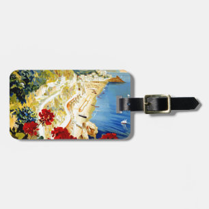 Etiqueta De Bagagem Vintage Amalfi Itália Europe Viagem