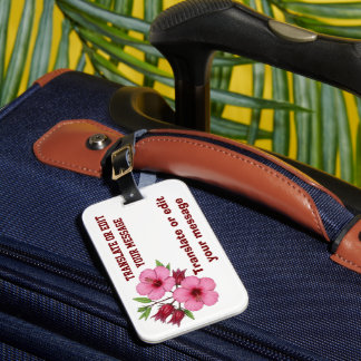 Etiqueta De Bagagem Vintage Botanical Hibiscus Flower edit
