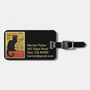 Etiqueta De Bagagem Vintage Chat Noir, Vente Hôtel Drouot Steinlen
