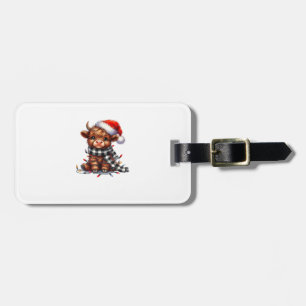 Etiqueta De Bagagem Vintage Cow Vintage Cute Highlan