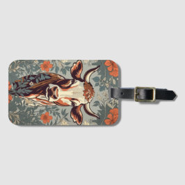 Etiqueta De Bagagem Vintage Cow William Morris Inspirou Floral