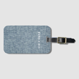 Etiqueta De Bagagem Vintage Denim Blue Jeans parecem impressos