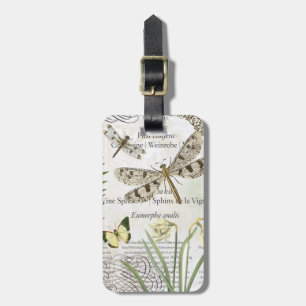 Etiqueta De Bagagem Vintage Dragonflies