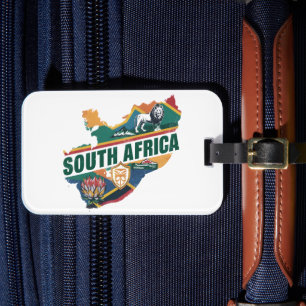 Etiqueta De Bagagem Vintage Elegant South Africa Viagem Souvenir