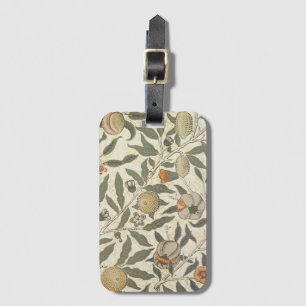 Etiqueta De Bagagem Vintage Floral William Morris Fruta Art Nouveau