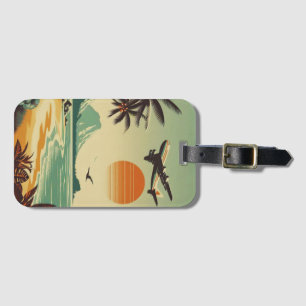 Etiqueta De Bagagem Vintage Hawaii/Tropical