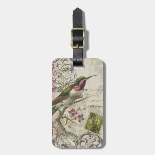 Etiqueta De Bagagem Vintage Hummingbird ...etiqueta de bagagem