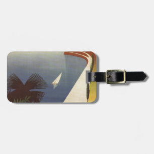 Etiqueta De Bagagem Vintage Lake Garda Riva Torbole Itália Turismo