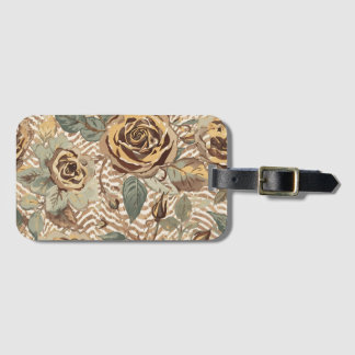 Etiqueta De Bagagem Vintage, Lovely Roses with Design Art 