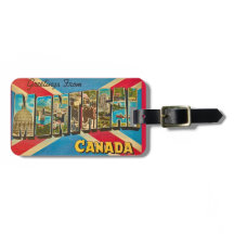 Vintage Montreal Canada Luggage Tag