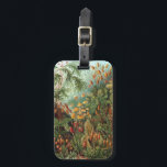 Etiqueta De Bagagem Vintage Muscinae, Moss Vegetais de Ernst Haeckel<br><div class="desc">Ilustração Vintage da natureza design botânica de Ernst Haeckel. Uma variedade de musgos coloridos,  gramíneas e outras plantas tropicais exóticas numa selva de floresta tropical.</div>