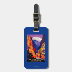 Etiqueta De Bagagem Vintage PosterEurope 2 de Cote d'Azur do La