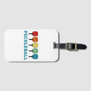 Etiqueta De Bagagem Vintage Retro Pickleball Funny