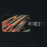 Etiqueta De Bagagem Vintage Science Fiction Roket Ship by Space Stars<br><div class="desc">Ilustração de safra futurista e imagem de ficção científica de planetas. Um clássico design de ficção científica em quadrinhos retrô,  do futuro,  com um viagem e um foguete de transporte viajando pelo espaço através das estrelas e da lua no caminho de volta à Terra.</div>