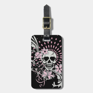Etiqueta De Bagagem Vintage Skull