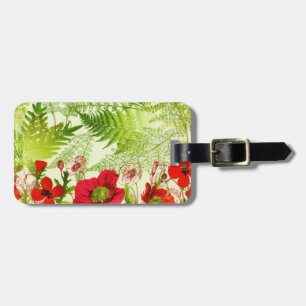 Etiqueta De Bagagem Vintage Sunshine Poppies Blooming Floral