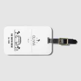 Etiqueta De Bagagem Vintage Van Life Surfer Crew