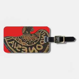 Etiqueta De Bagagem Vintage vetor de cópia retrô em bruto Indonésia Ha