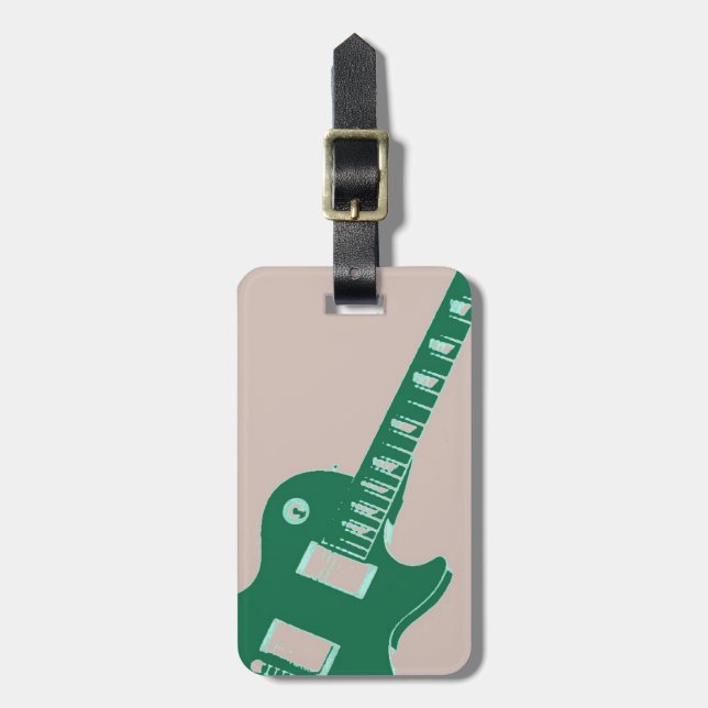 Etiqueta De Bagagem Violão elétrico (Frente Vertical)