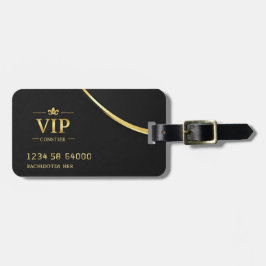 Etiqueta De Bagagem VIP Preto Personalizado do cartão de visita