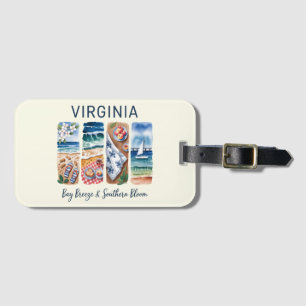 Etiqueta De Bagagem Virginia Bay Breeze e Southern Bloom