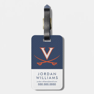 Etiqueta De Bagagem Virginia Cavaliers Fibra de Carbono