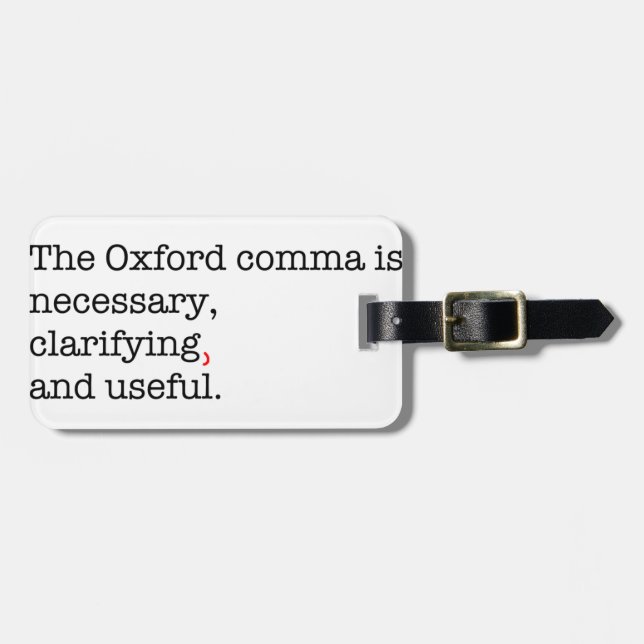 Etiqueta De Bagagem Vírgula de Pro-Oxford (Frente Horizontal)