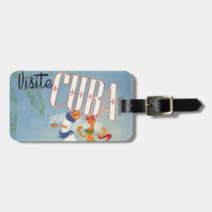 Etiqueta De Bagagem Visite Cuba Tiki Fiesta Siesta Vintage Holiday Isl