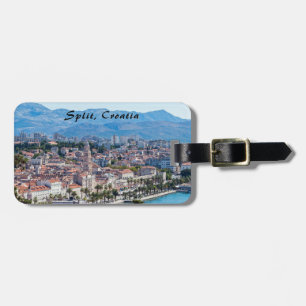 Etiqueta De Bagagem Vista aérea da cidade dividida, Dalmácia, Croác